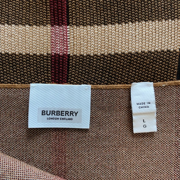 Burberry authentic Check Cotton Silk Blend Jacquard Skirt - Picture 6 of 7